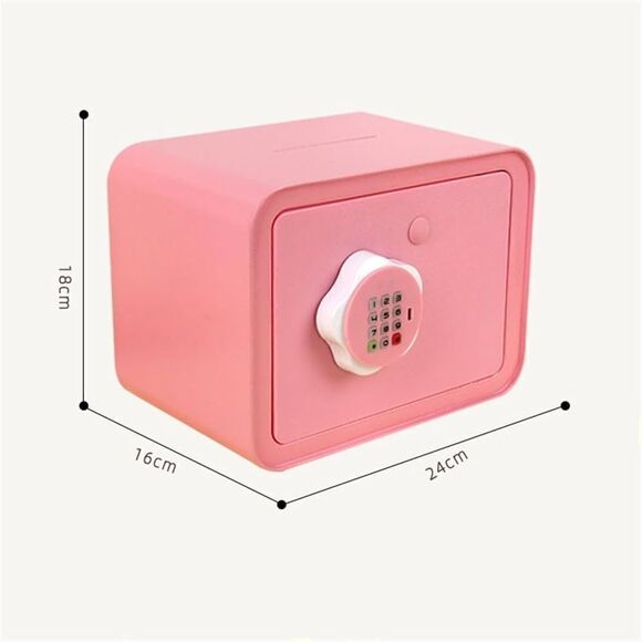 Safe, Electronic Piggy Bank Coin Box Mini Safe File Box (Blue, 18 * 16 * 24) - Picture 2 of 10